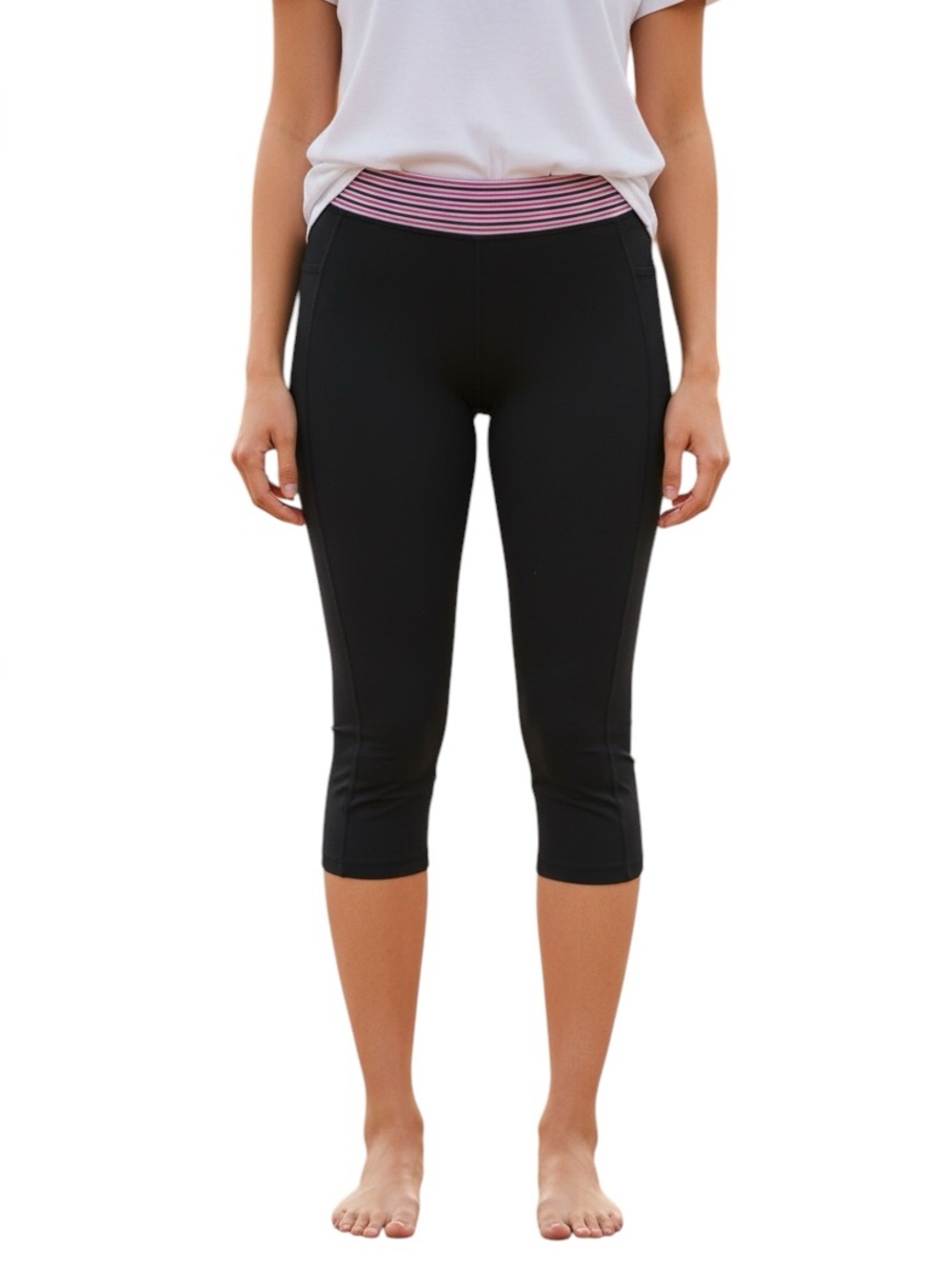 PETER MILLAR WICKING Performance UPF 50 CAPRI WORKOUT PANTS LEGGINGS L
